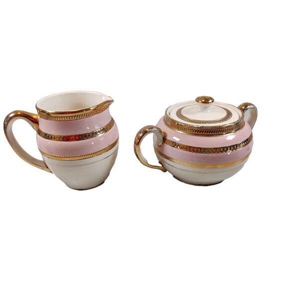 Vintage Sadler Sugar Bowl and Creamer Pitcher Made in Staffordshire, England Tea - Picture 1 of 12